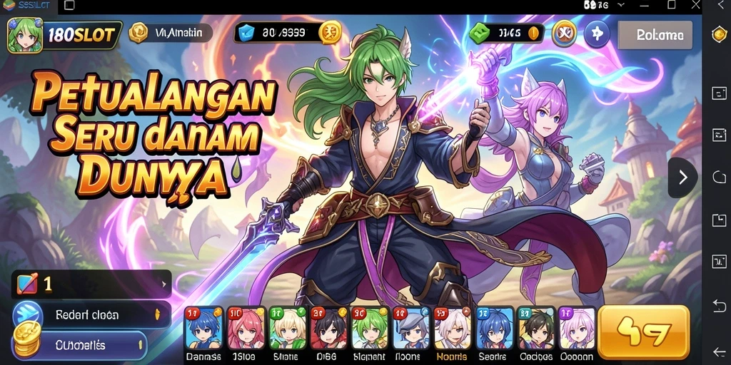 Tampilan menarik dalam game 180SLOT dengan karakter anime terkenal.