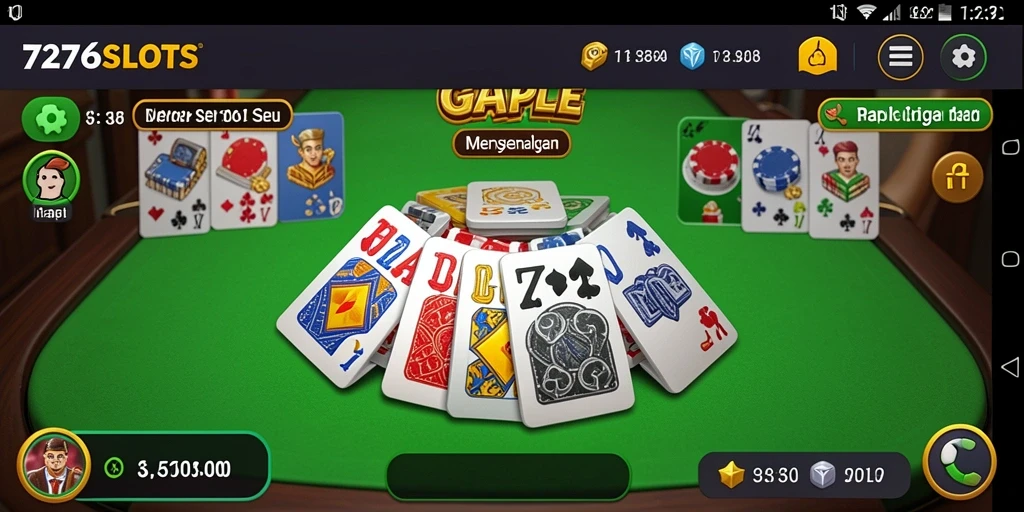 Tampilan gameplay 7276SLOTS yang seru saat bermain Gaple.