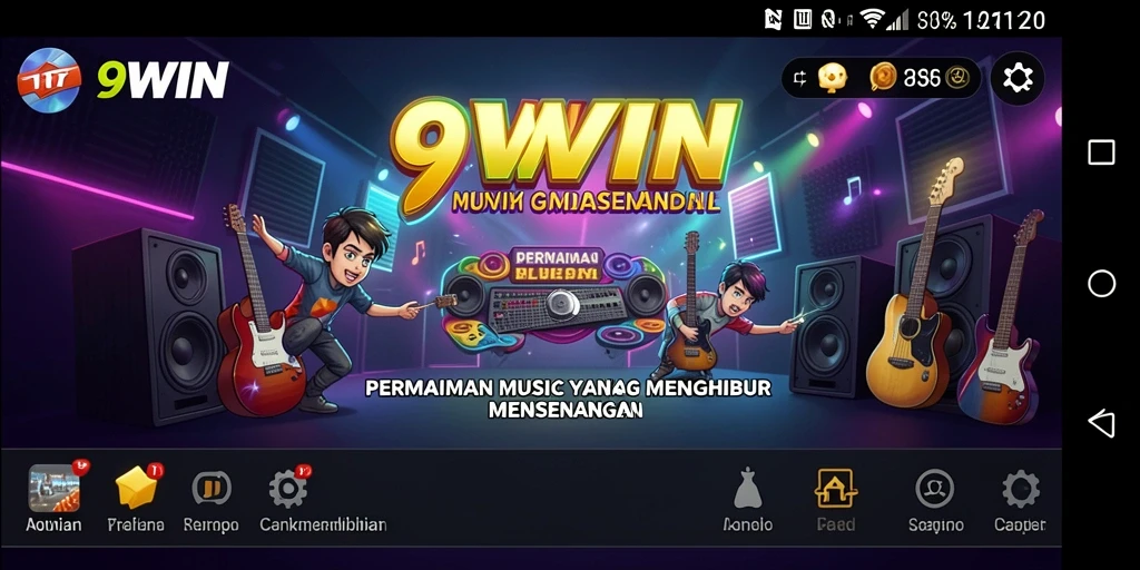 Tampilan gameplay 9WIN yang menyenangkan dengan berbagai fitur musik.