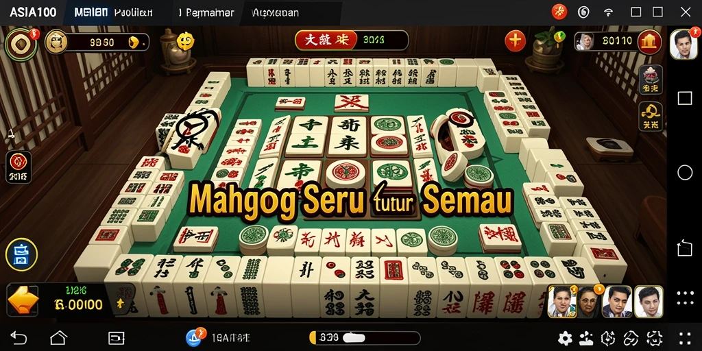 Tampilan gameplay ASIA100 yang menarik dan penuh strategi Mahjong.