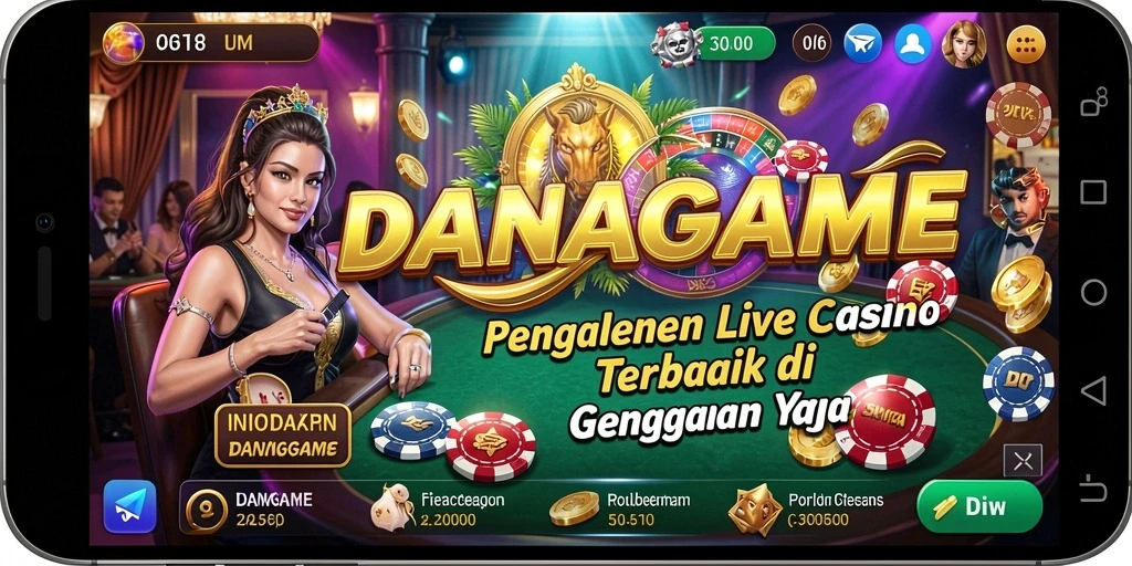 Tampilan menarik dari gameplay Live Casino di DANAGAME.