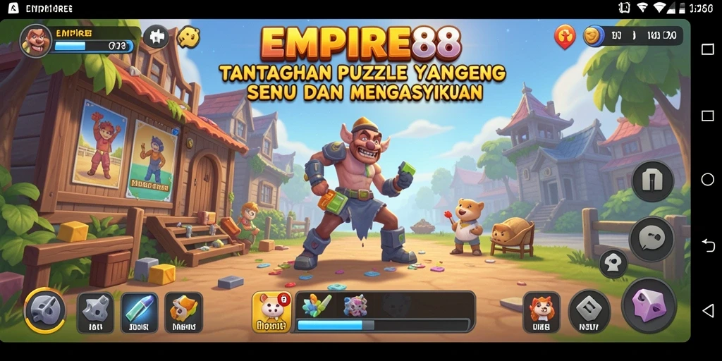 Tangkapan layar utama EMPIRE88 menampilkan gameplay puzzle yang menantang.
