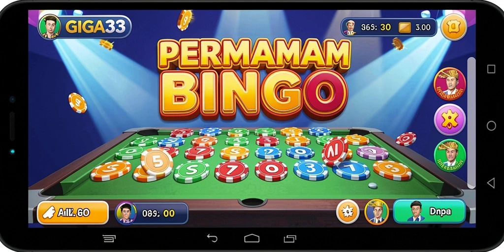 Tangkapan layar GIGA33 menampilkan pengalaman bermain Bingo yang seru.