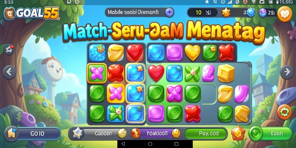 Tampilan gameplay seru dan menantang di GOAL55.