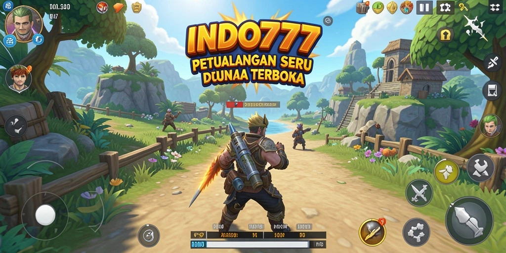 Gameplay INDO777 yang menampilkan dunia terbuka yang luas.