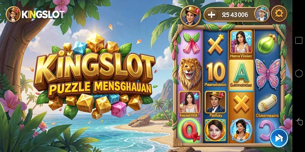 Tampilan gameplay seru dari KINGSLOT, menampilkan tantangan puzzle yang menarik.