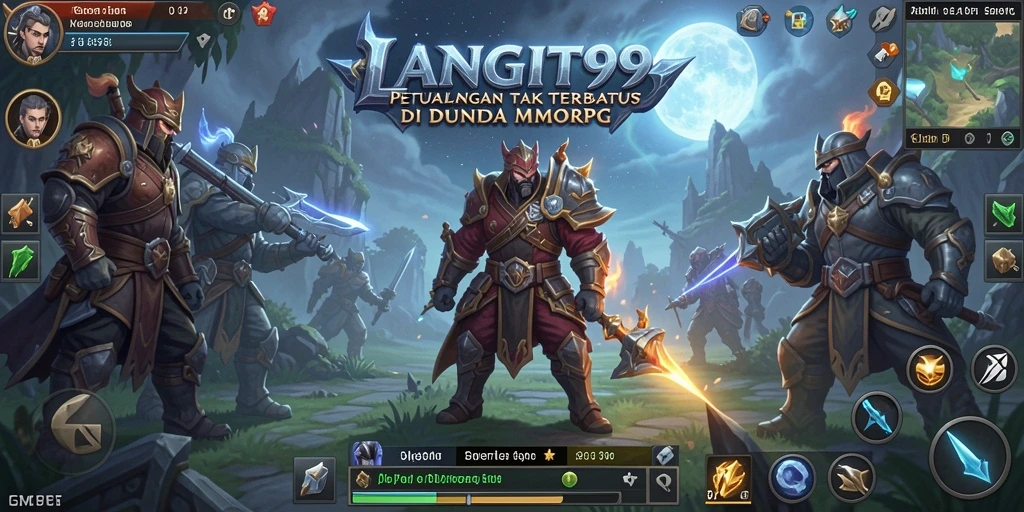 Gameplay LANGIT99 menampilkan pertarungan epik dan dunia luas.