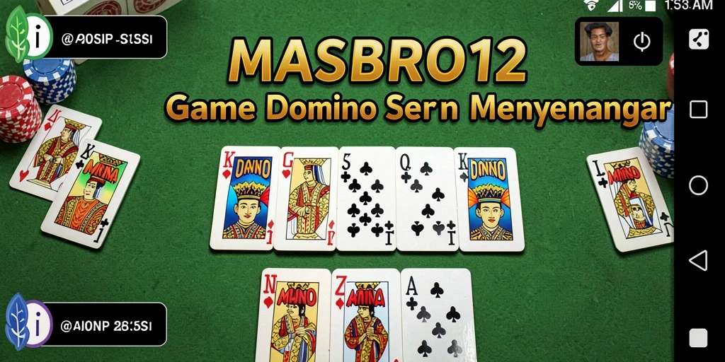 Screenshot gameplay MASBRO12 menampilkan suasana seru bermain Domino.