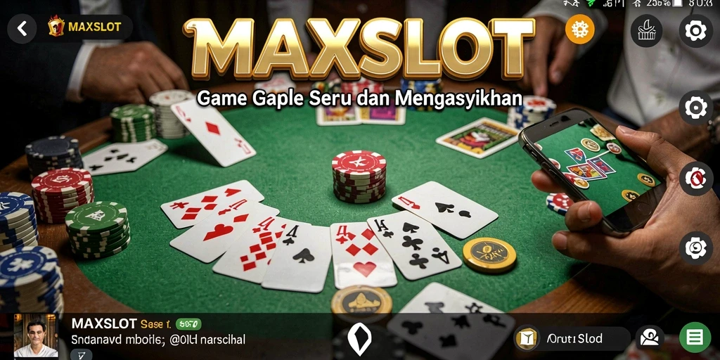 Tampilan gameplay seru dalam MAXSLOT saat bermain Gaple.
