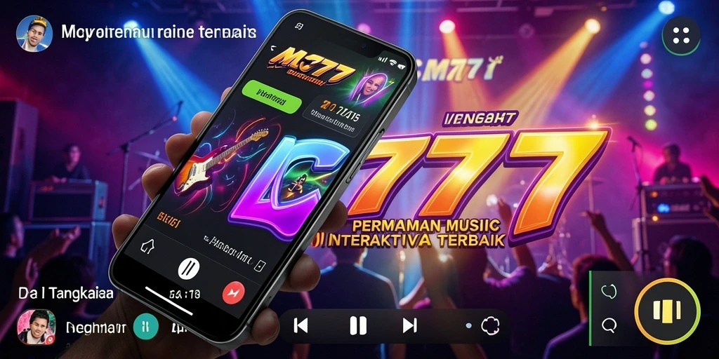 Tampilan gameplay MC777 yang menampilkan tantangan musik interaktif.