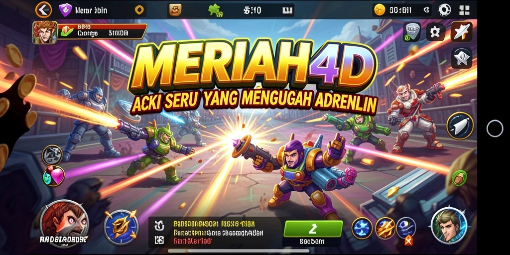 Tampilan gameplay action yang dinamis di MERIAH4D.