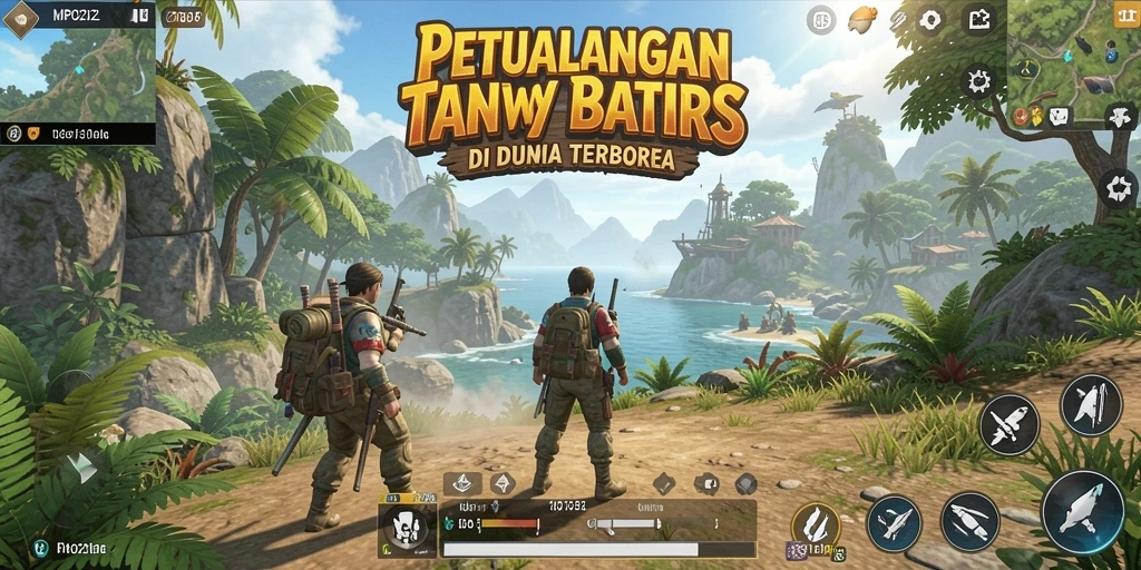 Tampilan gameplay MPO2121 yang menunjukkan aksi petualangan di dunia terbuka.
