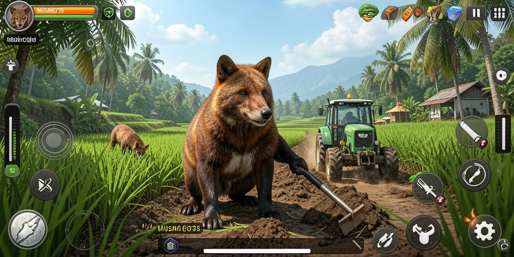 Tangkapan layar utama game MUSANG178 yang menunjukkan keseruan bermain Farming.