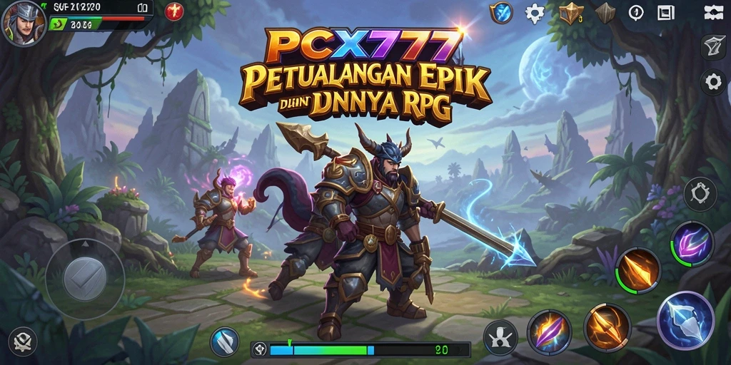 Tangkapan layar menunjukkan pertempuran epik dalam PCX777 dengan grafik memukau.