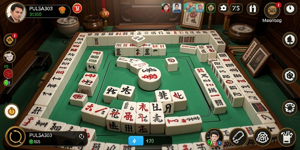 Tampilan gameplay Mahjong yang menarik dan menantang di PULSA303.