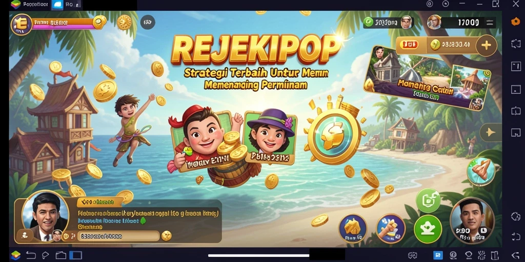 Tampilan gameplay REJEKIPOP yang penuh strategi.