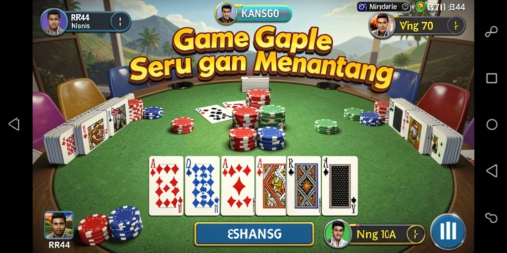 Tampilan gameplay Gaple yang menarik di RR44.
