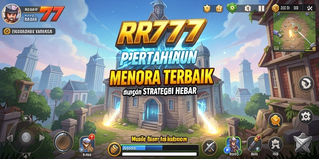 Gameplay menara pertahanan yang seru dan strategis dalam RR777.